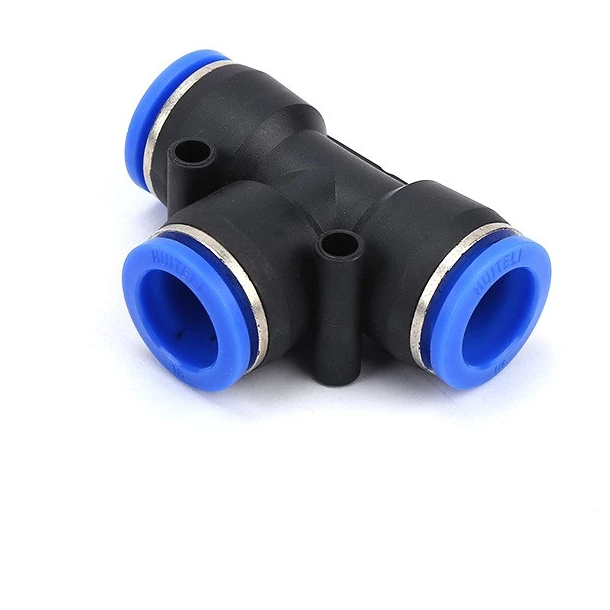 PE10 Đầu Nối Khí Nén Chữ T Ống 10mm